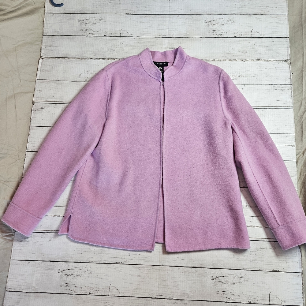 Valerie‎ Stevens Blazer Wool, Angora And Cashmere Blend Light Lavender Size PL
